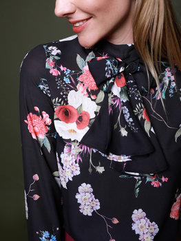 SUZY FLOWER SHIRT BLACK