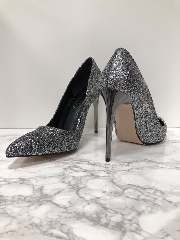 LISA GLITTER STILETTO GREY