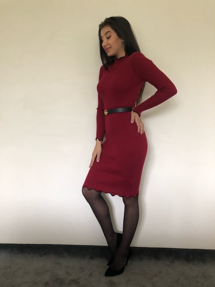 KIMI DRESS BORDEAUX
