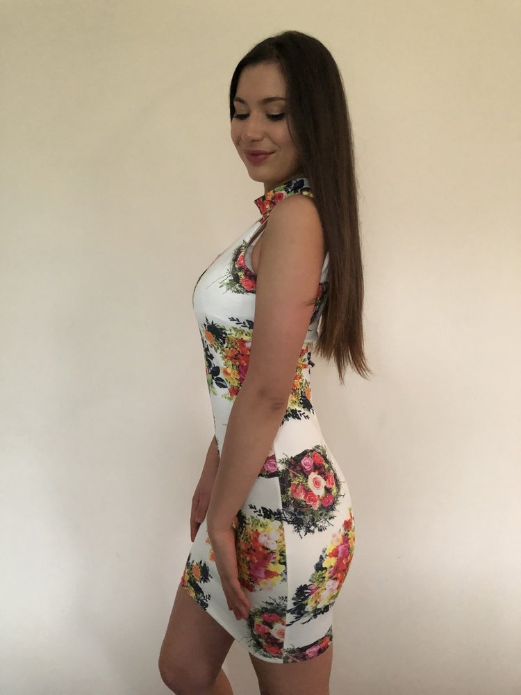 LILY FLOWER DRESS WHITE