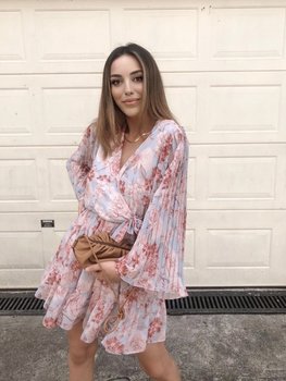 POLLY DRESS PINK BLUE