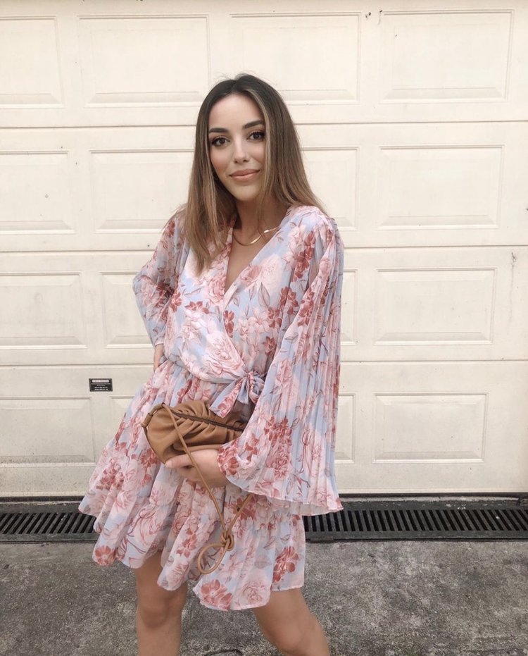 POLLY DRESS PINK BLUE