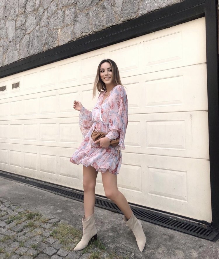 POLLY DRESS PINK BLUE