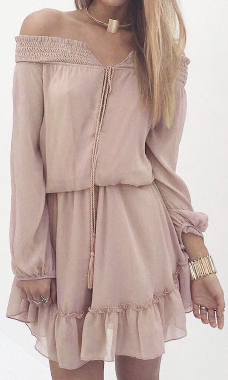 JADE OFFSHOULDER JURKJE ROZE