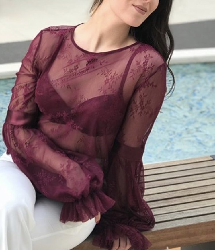 STEFY SHIRT DARK BORDEAUX