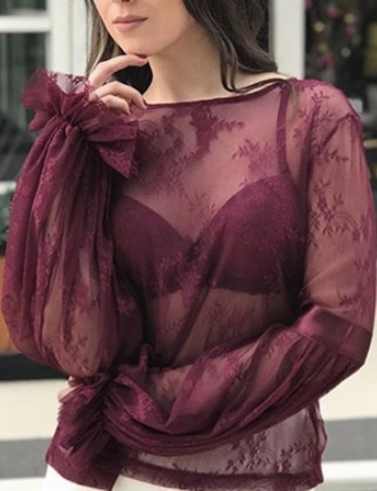 STEFY SHIRT DARK BORDEAUX