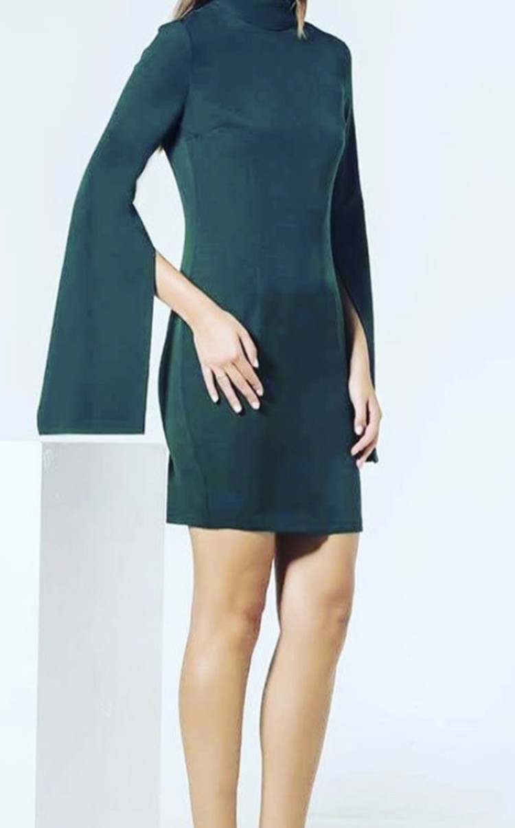 DAISY DRESS DARK GREEN