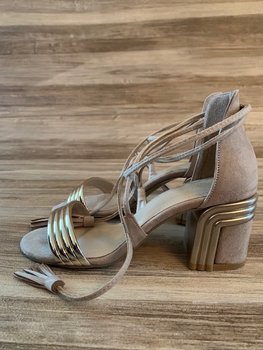 LENKA HEELED SANDALS BEİGE