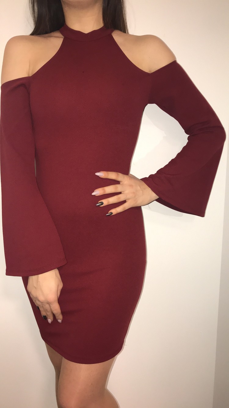 CHELI DRESS BORDEAUX