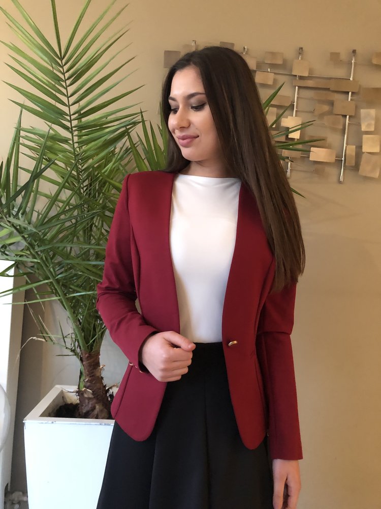FRANKY BLAZER BURGUNDY