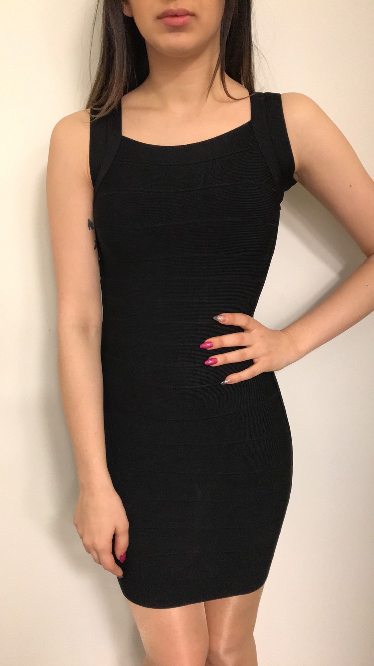 MELLA SLİMFİT DRESS BLACK