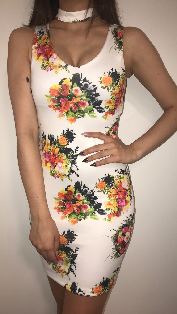 LILY FLOWER DRESS WHITE