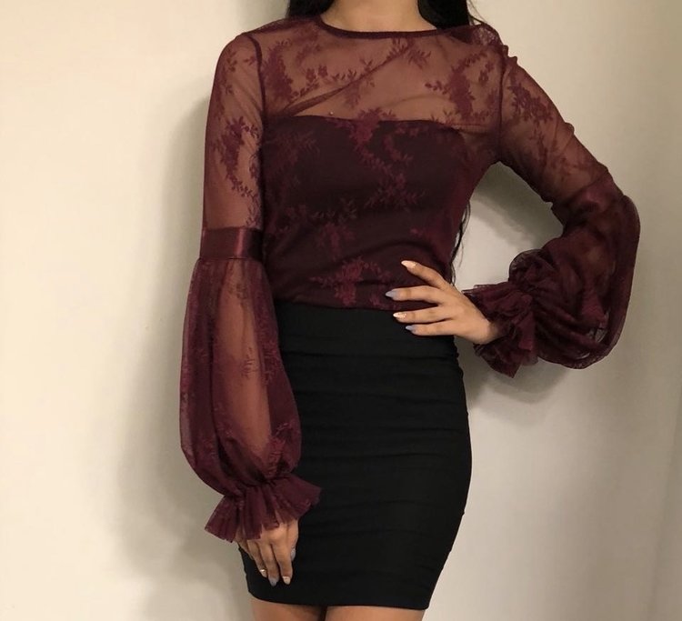 STEFY SHIRT DARK BORDEAUX