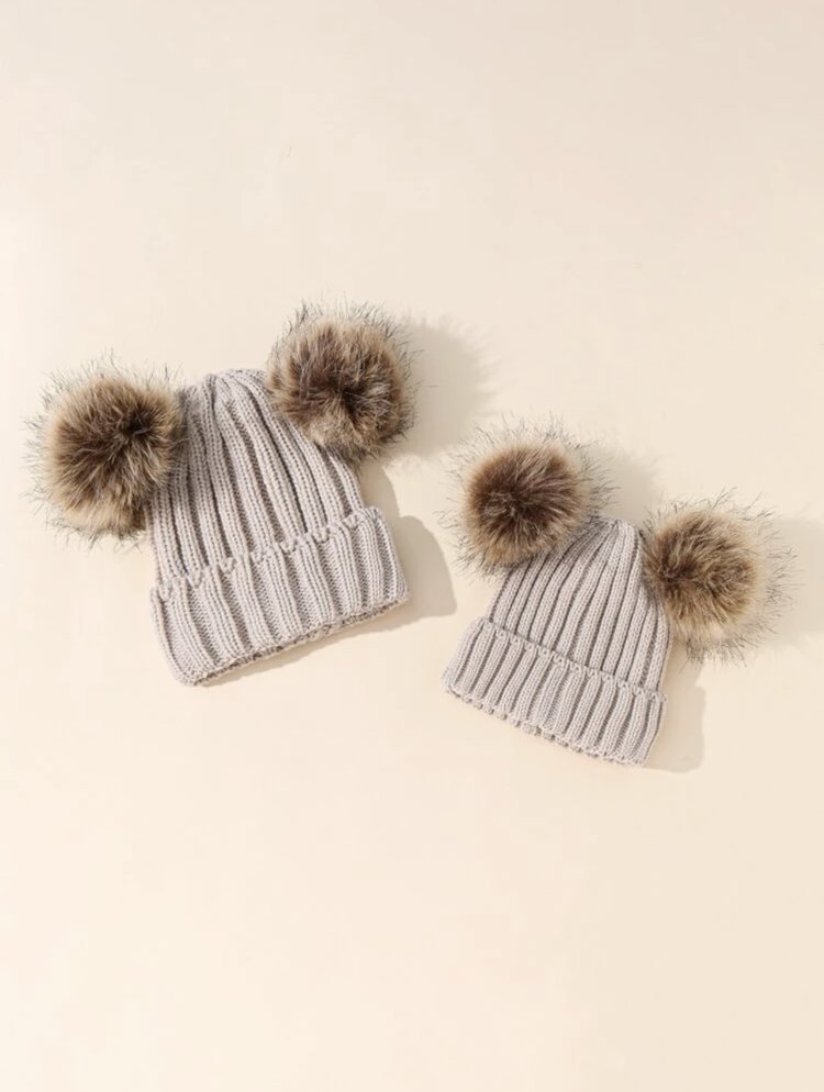 KNIT HAT TEDDY BEIGE