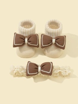 SOCKS SET BOW BROWN