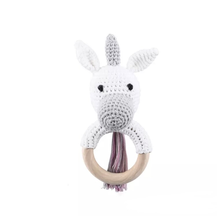 TEETHING RING UNICORN WOOD