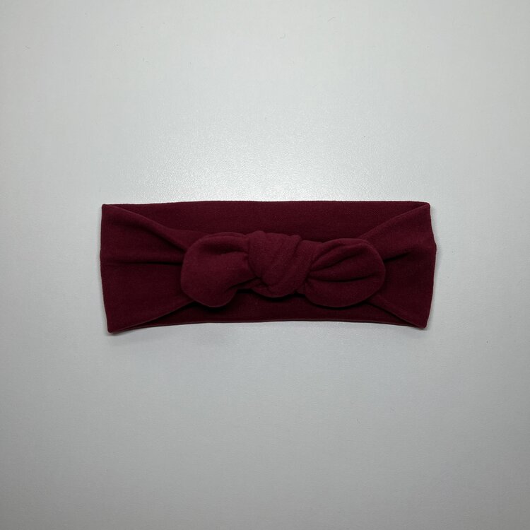 HAARBAND STRIK SUEDE BORDEAUX