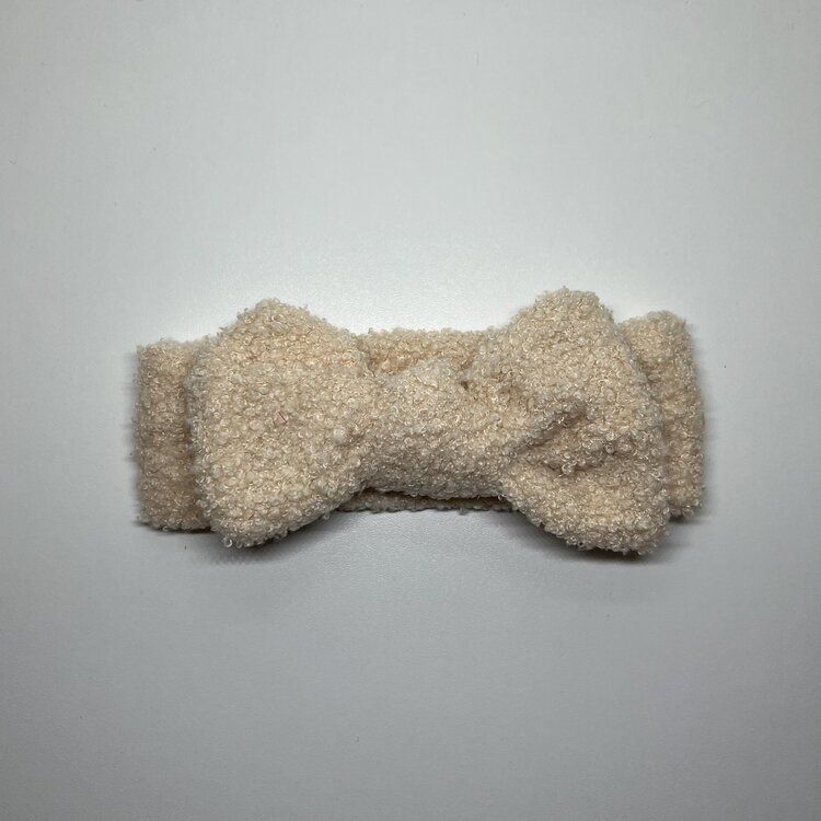 HEADBAND TEDDY BOW ECRU