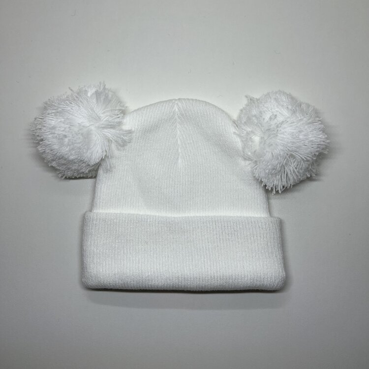 BEANIE TEDDY WHITE