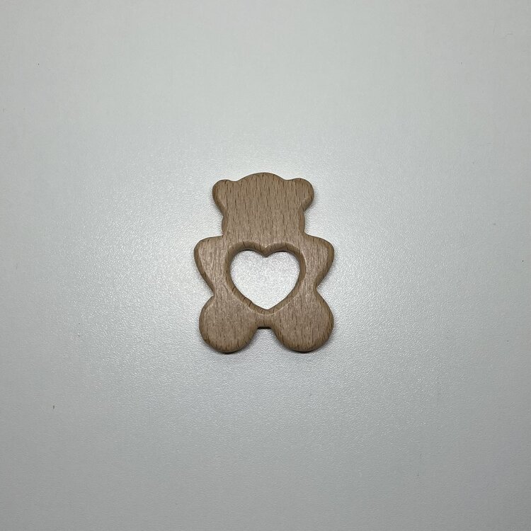 SMALL TEETHER BEAR WOOD