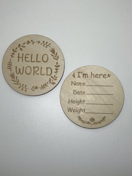 HELLO WORLD DISK WOOD