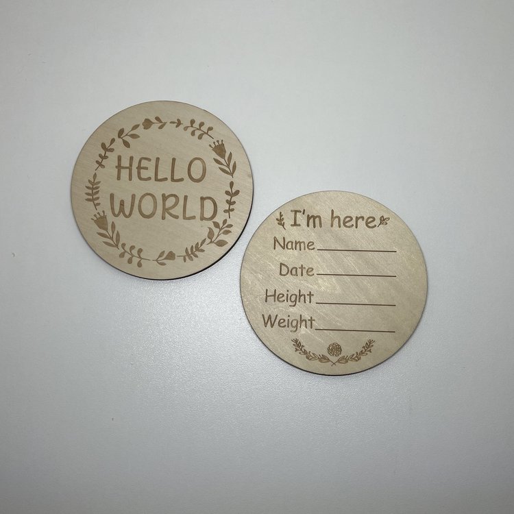 HELLO WORLD DISK WOOD