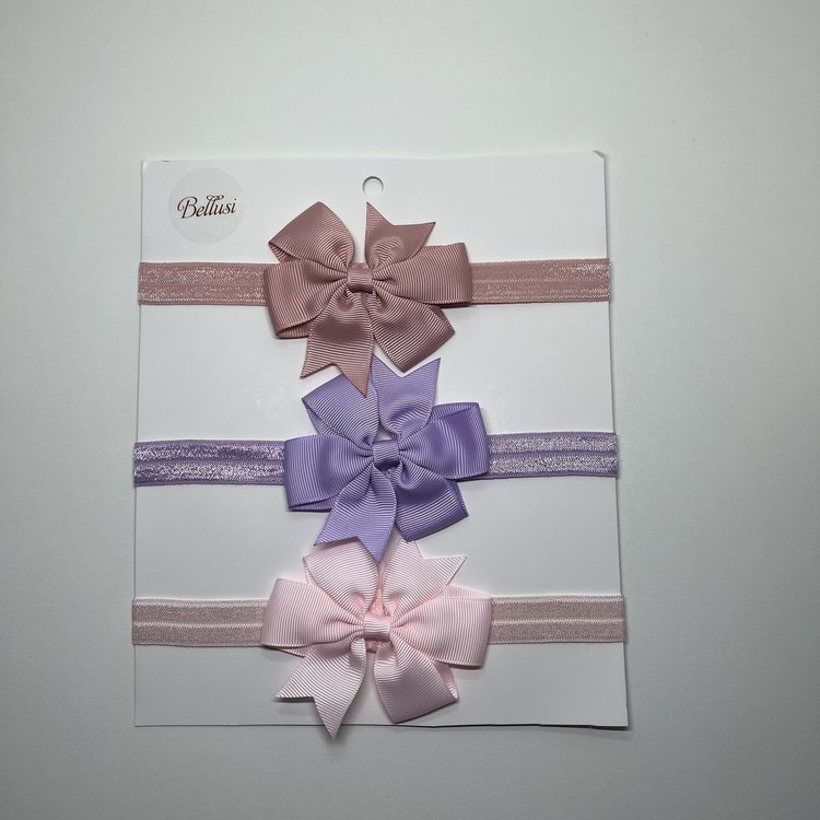 HEADBAND SMALL BOW SET OF 3