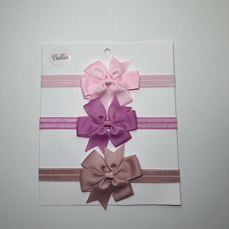 HEADBAND SMALL BOW SET OF 3