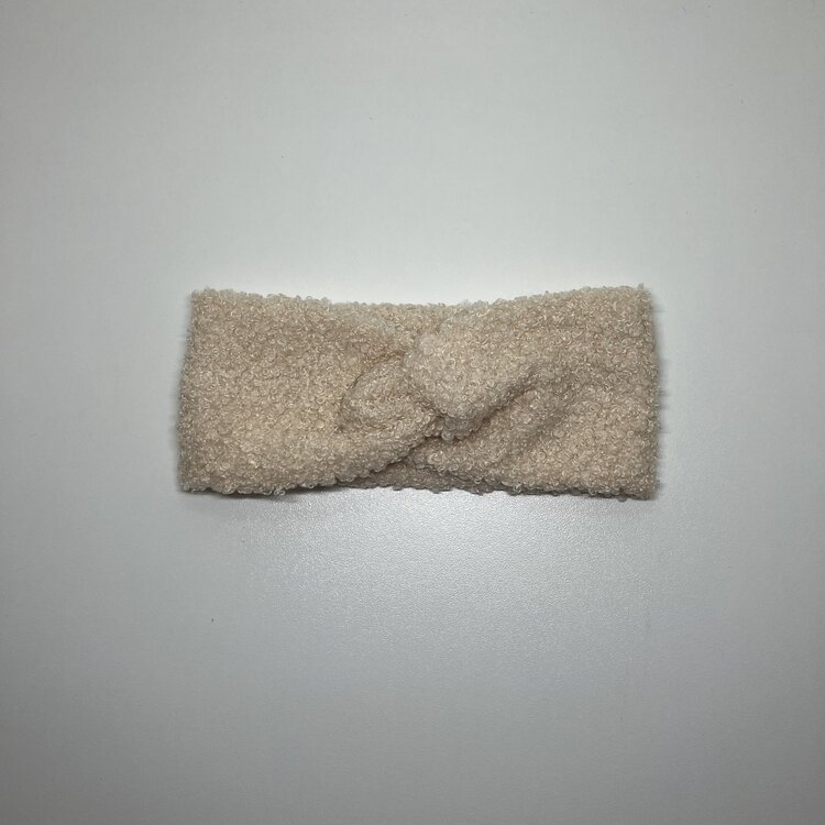 HEADBAND TEDDY ECRU