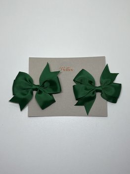 HAARCLIPS STRIK DONKER GROEN