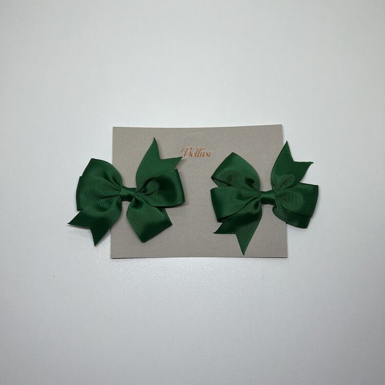 HAIRCLIPS BOW DARK GREEN
