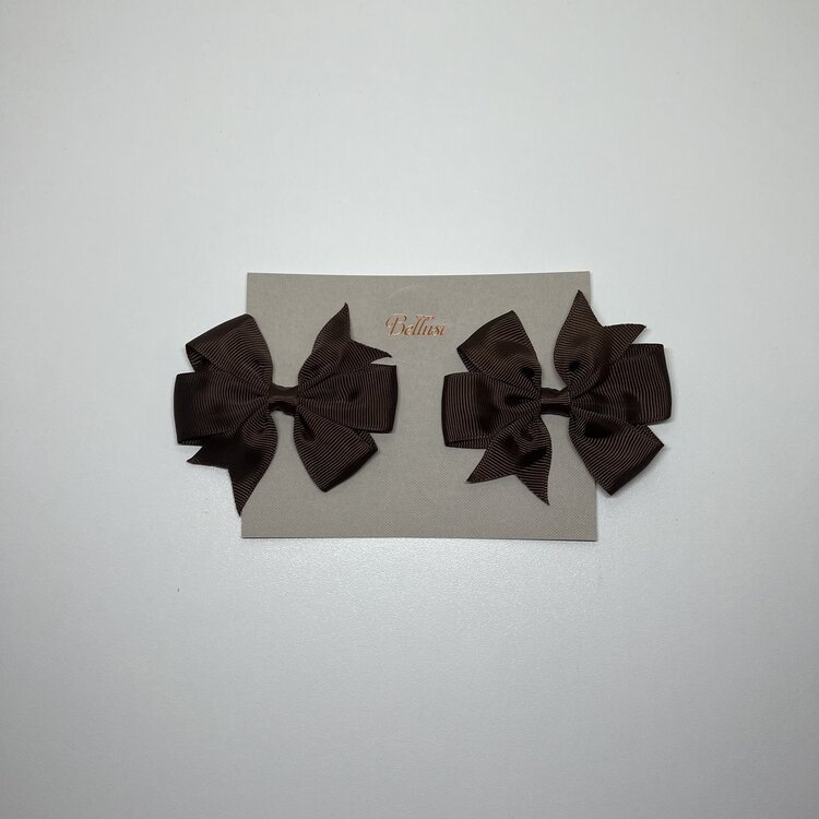 HAARCLIPS STRIK KOFFIE BRUIN