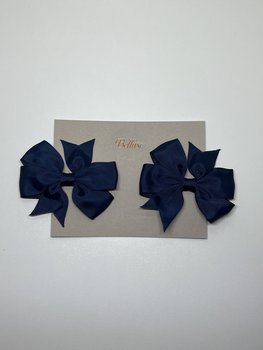 HAIRCLIPS BOW MARINE BLUE