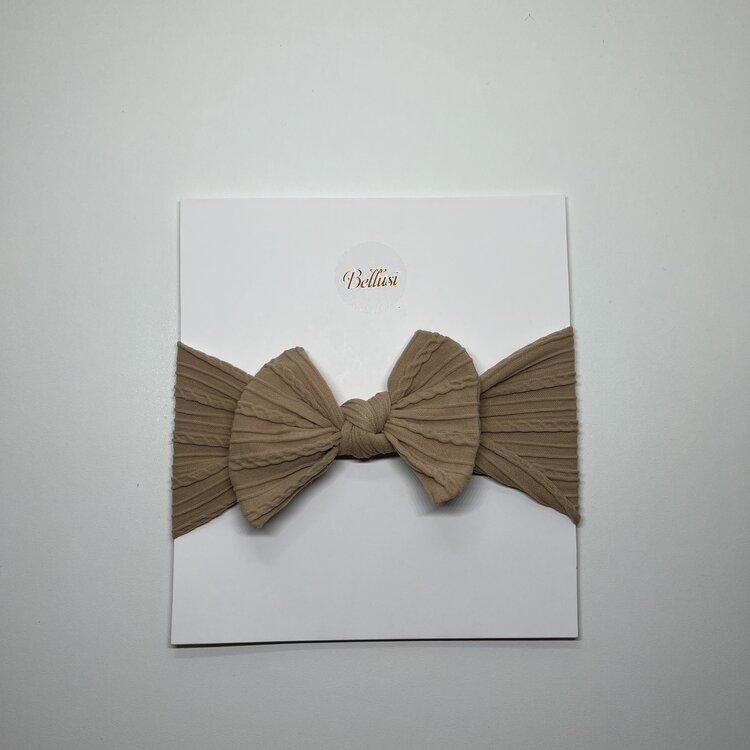 HEADBAND BOW BROWN