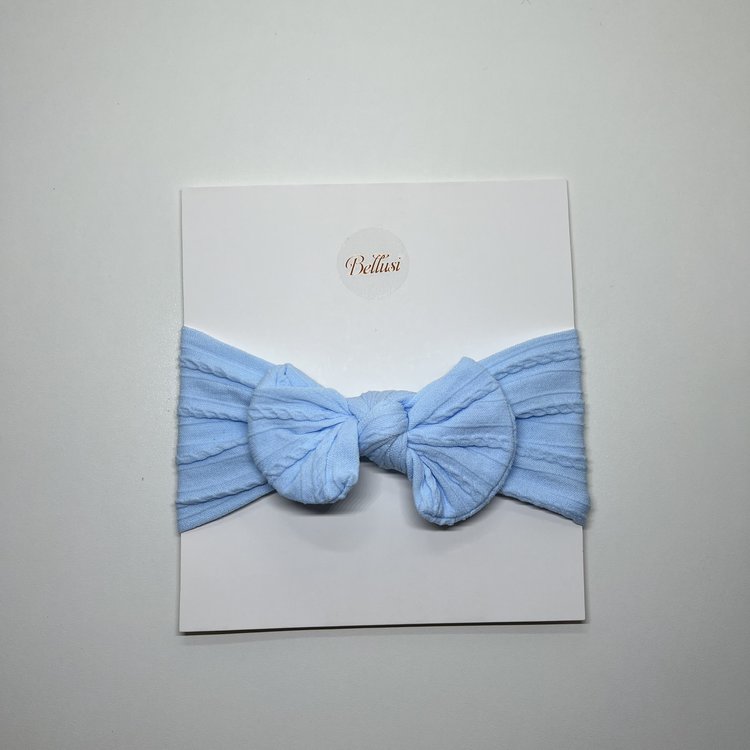 HEADBAND BOW BABY BLUE