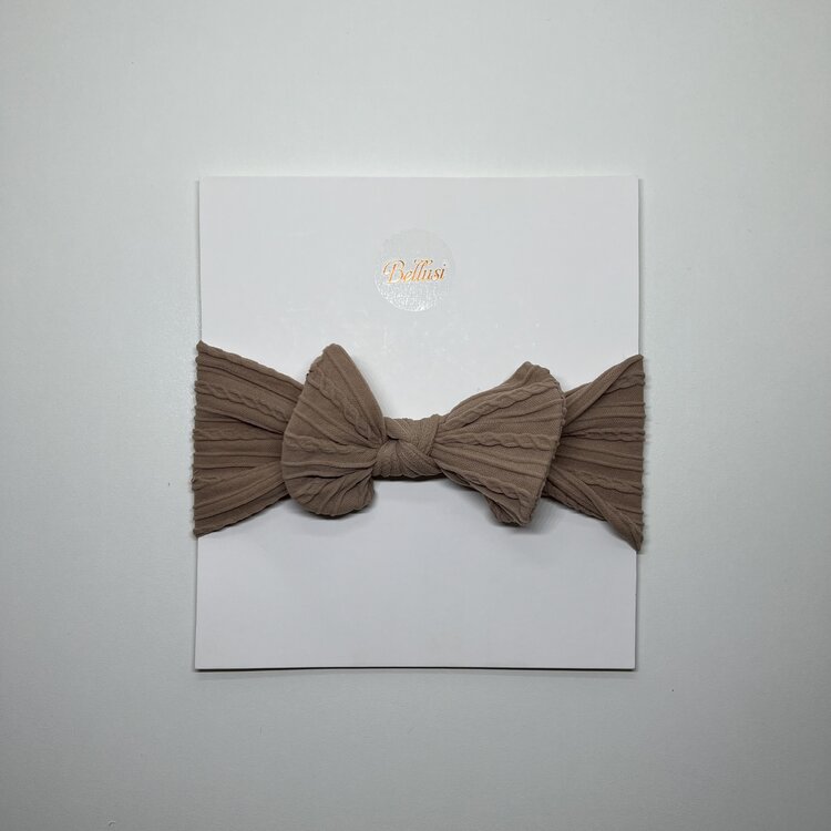 HEADBAND BOW DARKBROWN