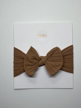 HEADBAND BOW COFFEE BROWN
