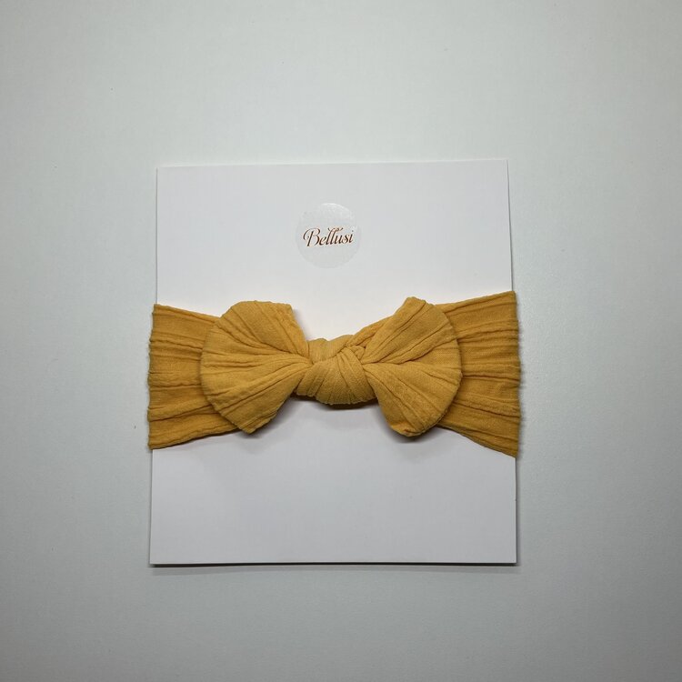 HEADBAND BOW OCHRE