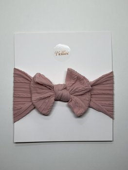 HEADBAND BOW VINTAGE PINK