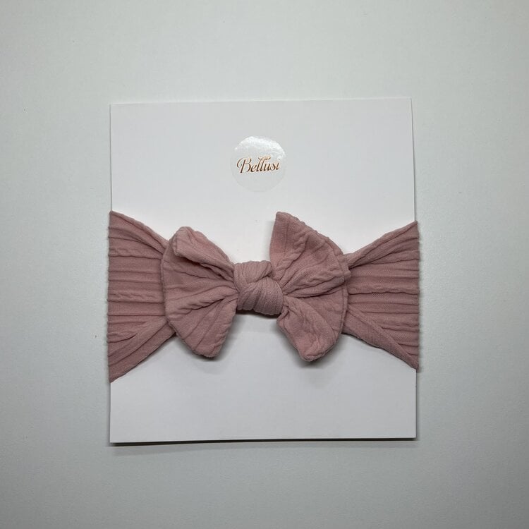 HEADBAND BOW VINTAGE PINK