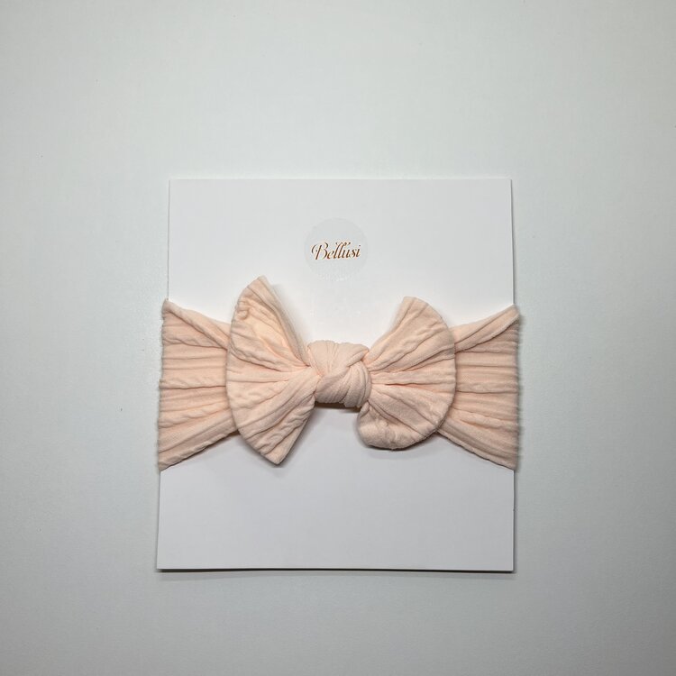 HEADBAND BOW SALMON PINK