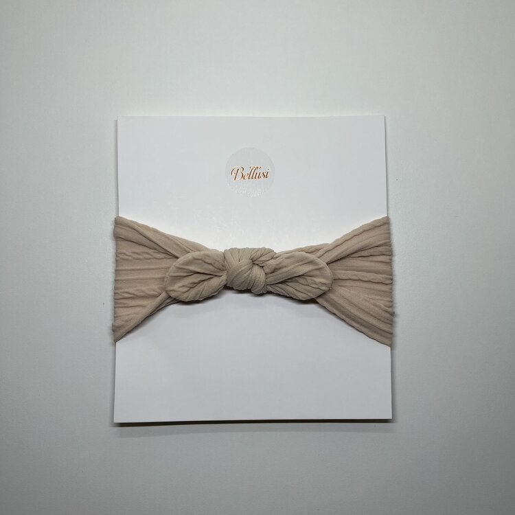 HEADBAND SMALL BOW BEIGE