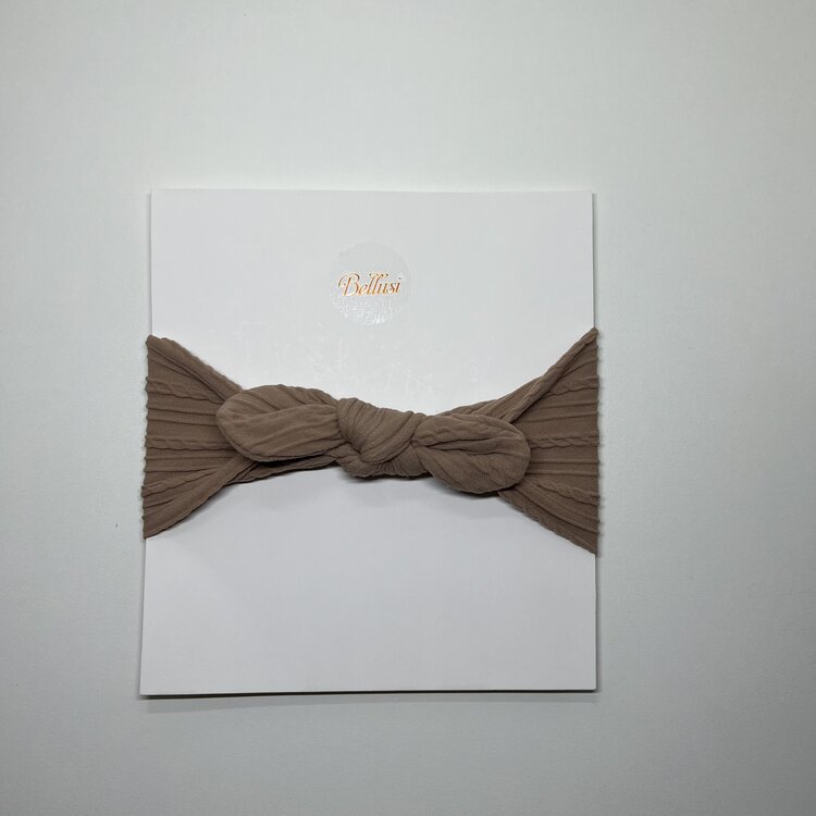 HEADBAND SMALL BOW BROWN