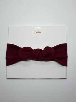 HAARBAND STRIK SUEDE BORDEAUX