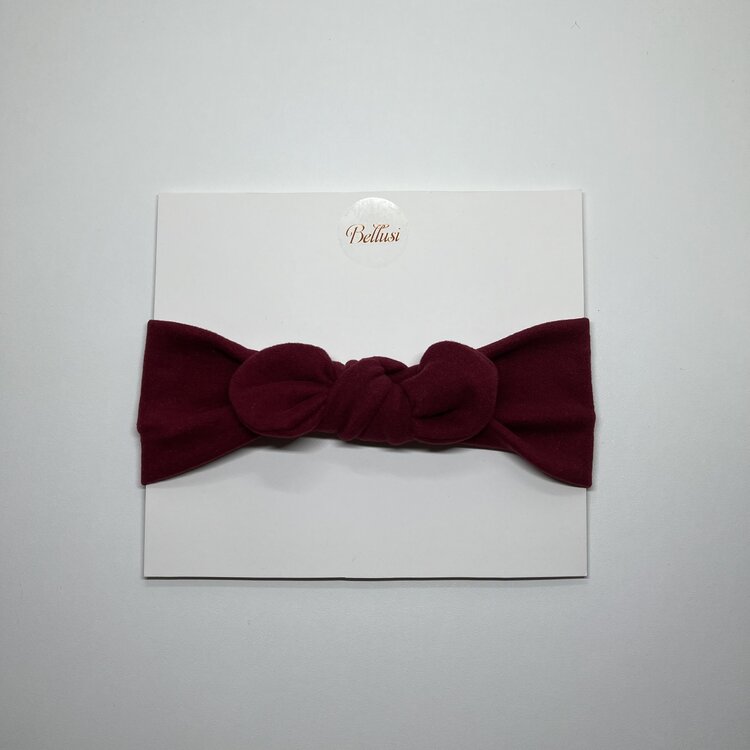 HAARBAND STRIK SUEDE BORDEAUX