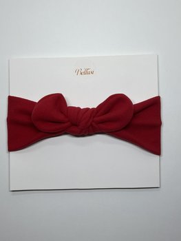 HEADBAND BOW SUEDE RED