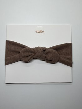 HEADBAND BOW SUEDE BROWN
