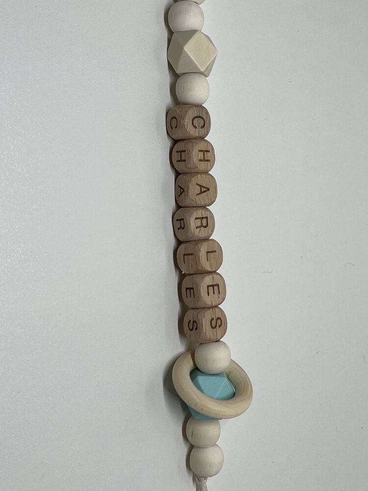 PACIFIER CORD NAME WOOD