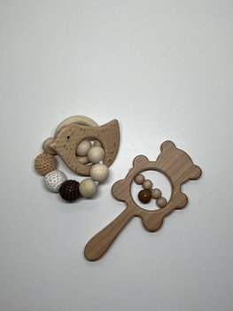 TEETHING RING BIRD WOOD SET