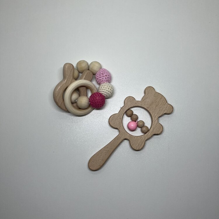 BIJTRING KONIJN HOUT